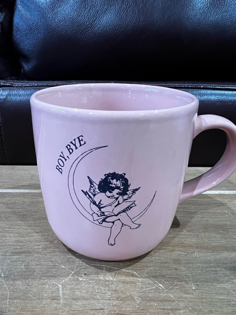 Coffee mug, pink Boy, Bye perfect condition.